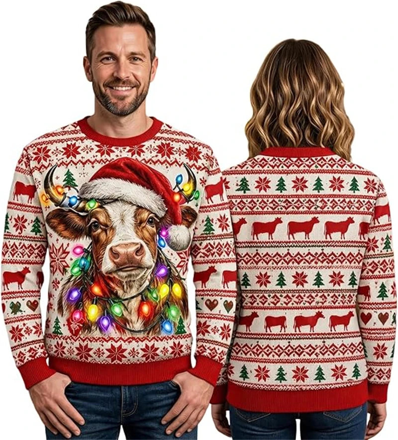 Funny Santa Costume Hairy Chest Christmas Sweatshirt